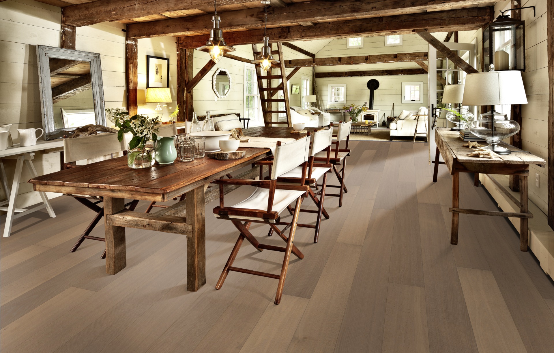 Паркетная доска Kahrs Столичная Дуб Берлин Berlin 151N4AEKFMKW220 Calm 2266×187×15 фото в интерьере